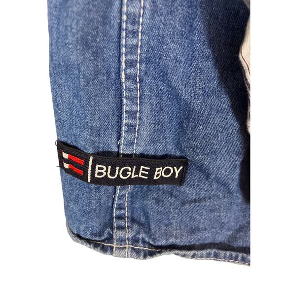 Vintage Bugle Boy Denim Shirt Men's Large Long Sleeves 100% Cotton 90's y2k - Picture 5 of 8